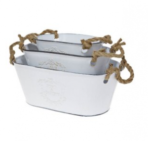 Hoff HOME & GARDEN - Blumentopf - weiß - Set